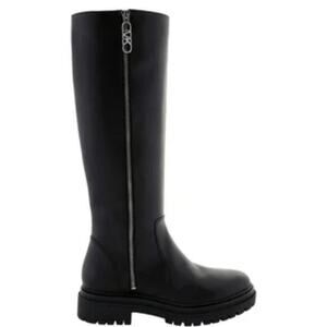 Michael Kors Carmen Leather Riding Boot 2.5in Heel Womens Size 11M